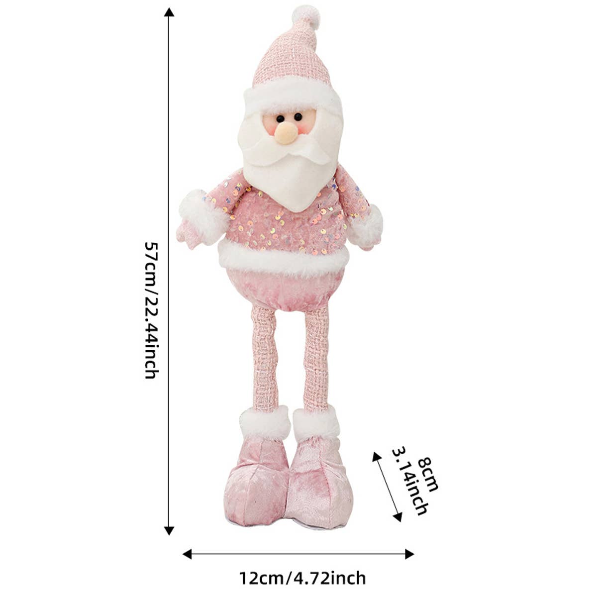 CWMM9398_RETRACTABLE PINK DOLL CHRISTMAS WINDOW DECORATION