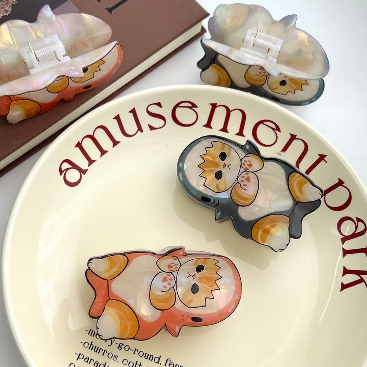 Cute Cat & Dog Claw Clip ? Acetate Animal Hairpin