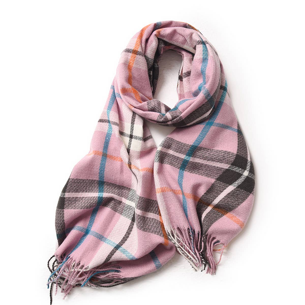 Women's Double Face Plaid Scarf - Winter Warmth