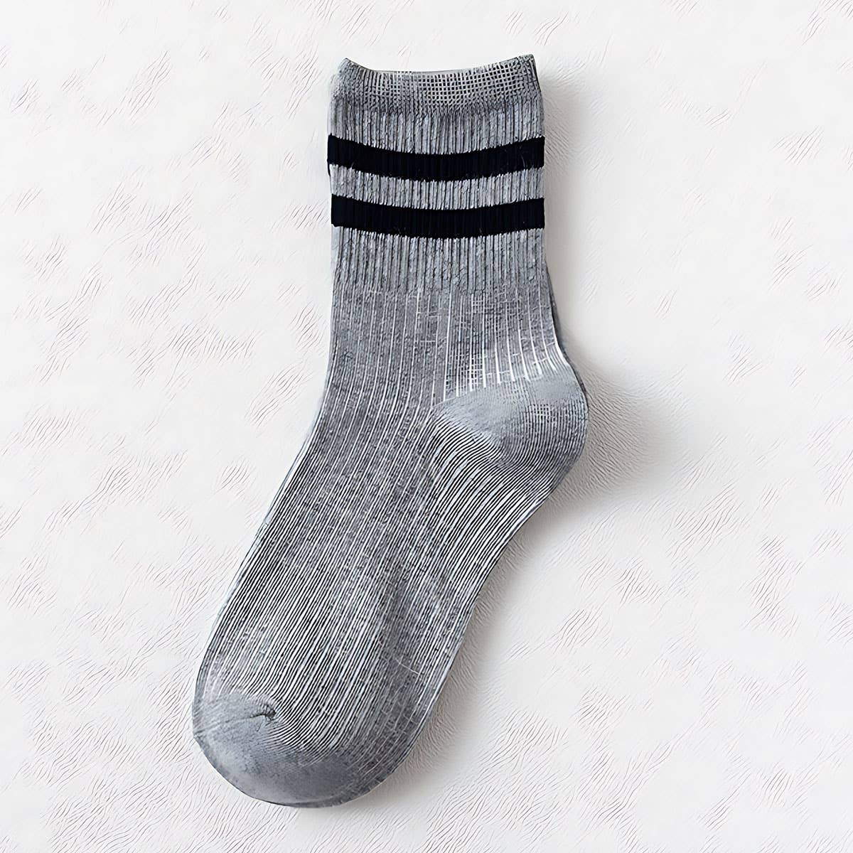 2-Stripe Cotton Mid Socks for Women, Wholesale_CWMS070