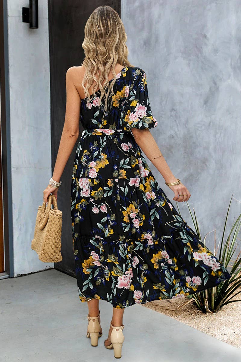 CWDMD4609_SUMMER ELEGANT ONE-SHOULDER MAXI DRESS