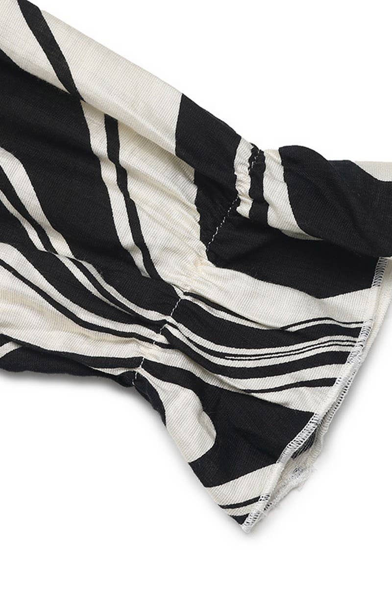 CWDSD7297_ELEGANT PRINTED RUFFLE SHIRT DRESS