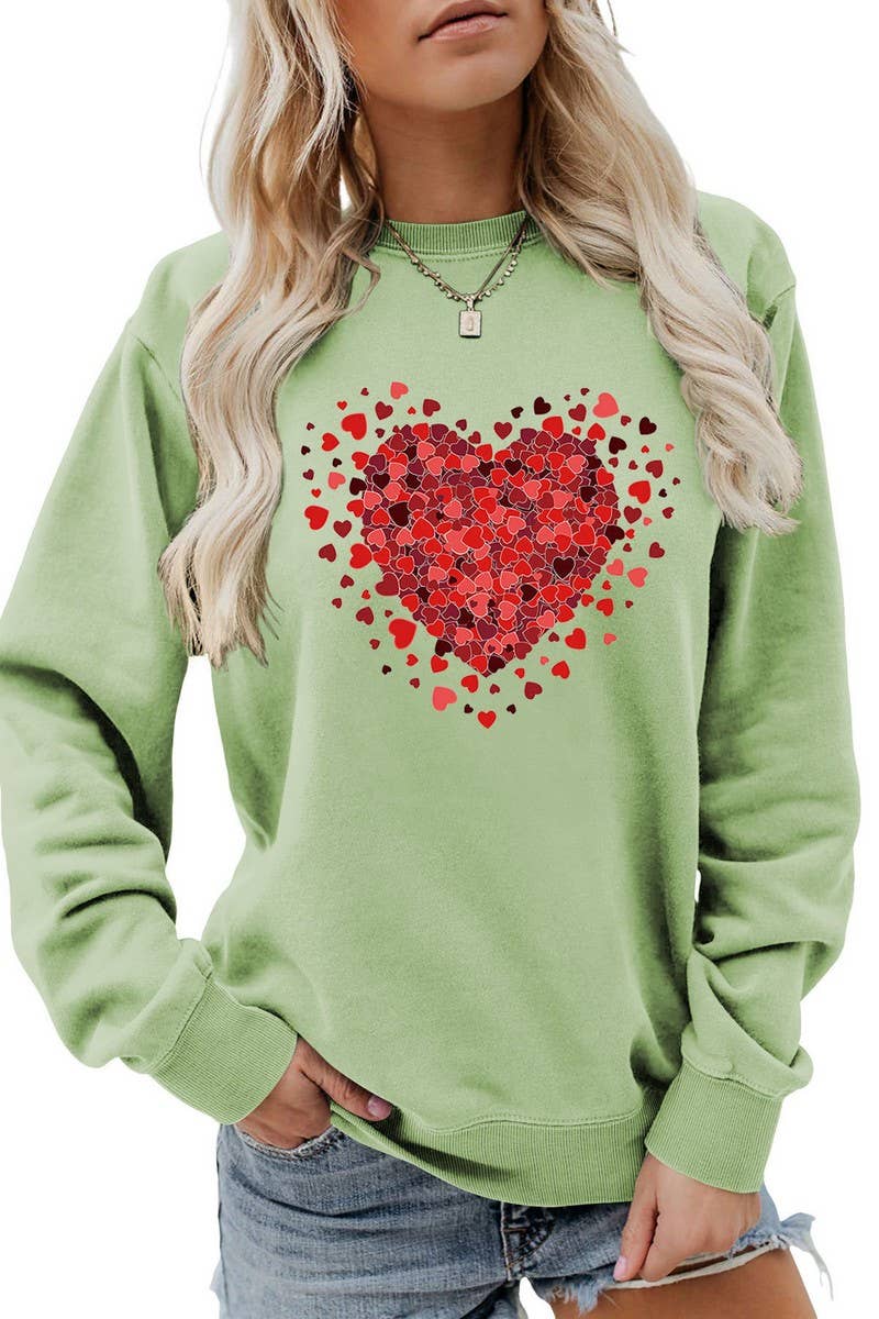 VALENTINE FUN PATTERN LONG SLEEVE SWEATSHIRT_CWTSTL0971