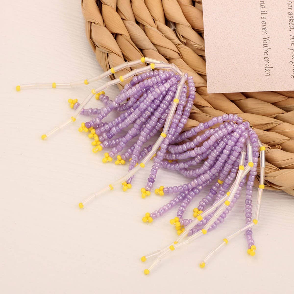 SWEET AND ELEGANT HAND-WOVEN CRYSTAL EARRINGS