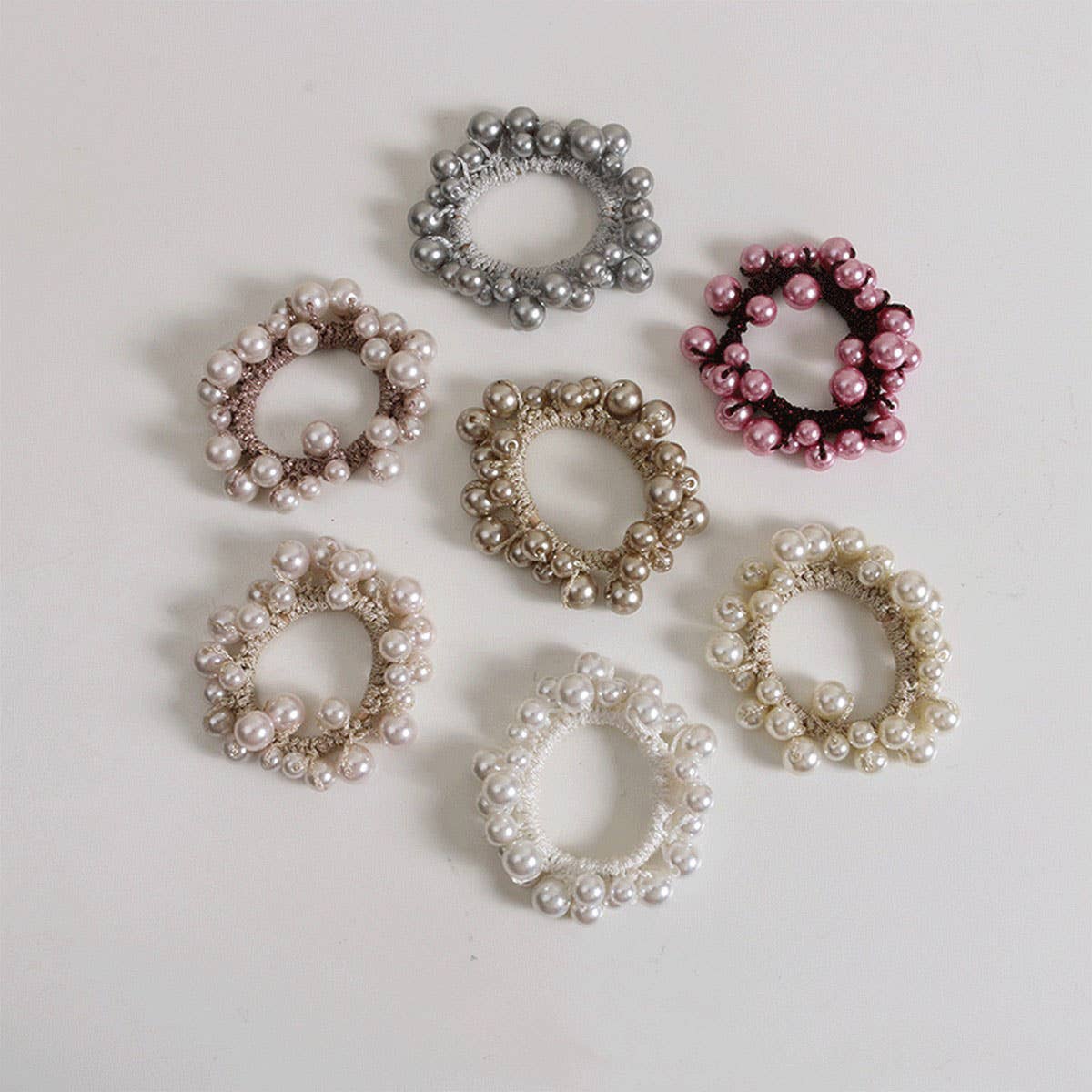 Pearl Hair Tie Boho Bun Holder for Women_CWAHA6762