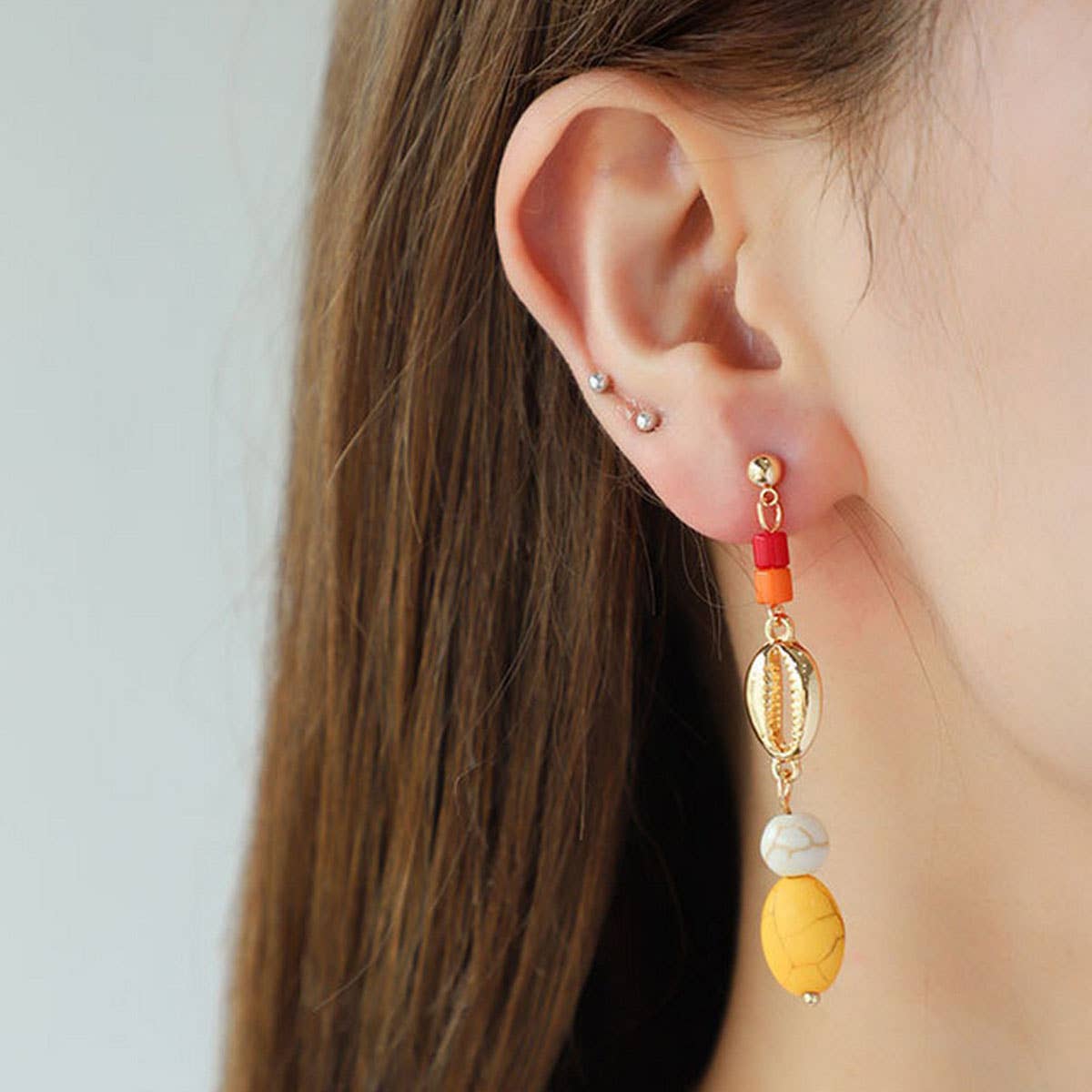 FASHION NATURAL STONE SHELL EARRINGS FOR WOMEN_CWAJE2955