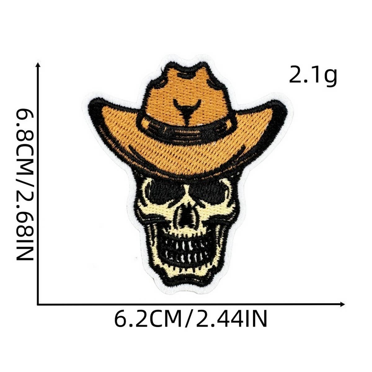 WESTERN COWBOY GRAFFITI EMBROIDERED PATCH