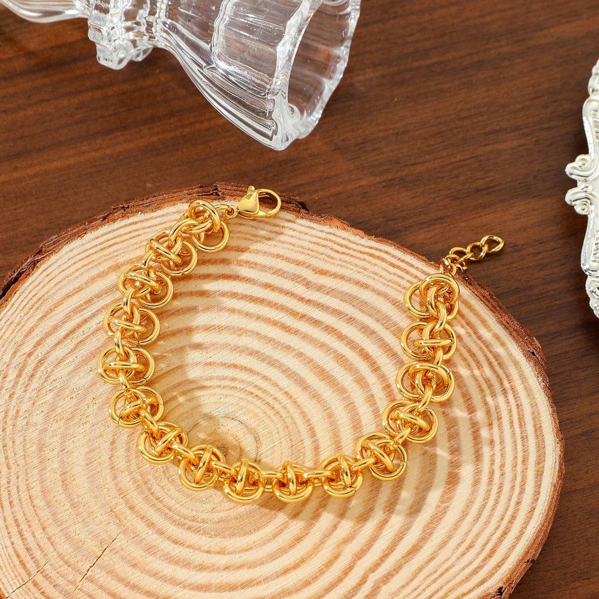 VACUUM PLATED 18K GOLD NON-FADING CHAIN BRACELET
