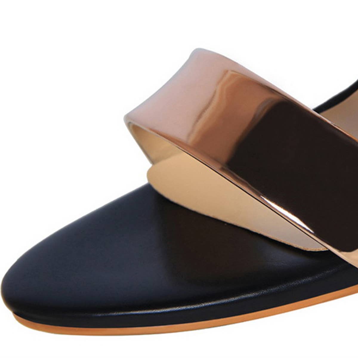 COLOR MATCHING OPEN TOE HOLLOW STILETTO HEELS