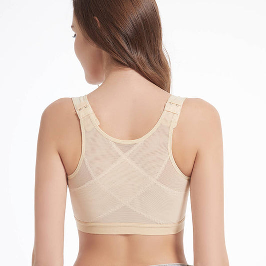 SPORTS BRA WITHOUT CHEST PAD ON FRONT BUTTON_CWMU0041