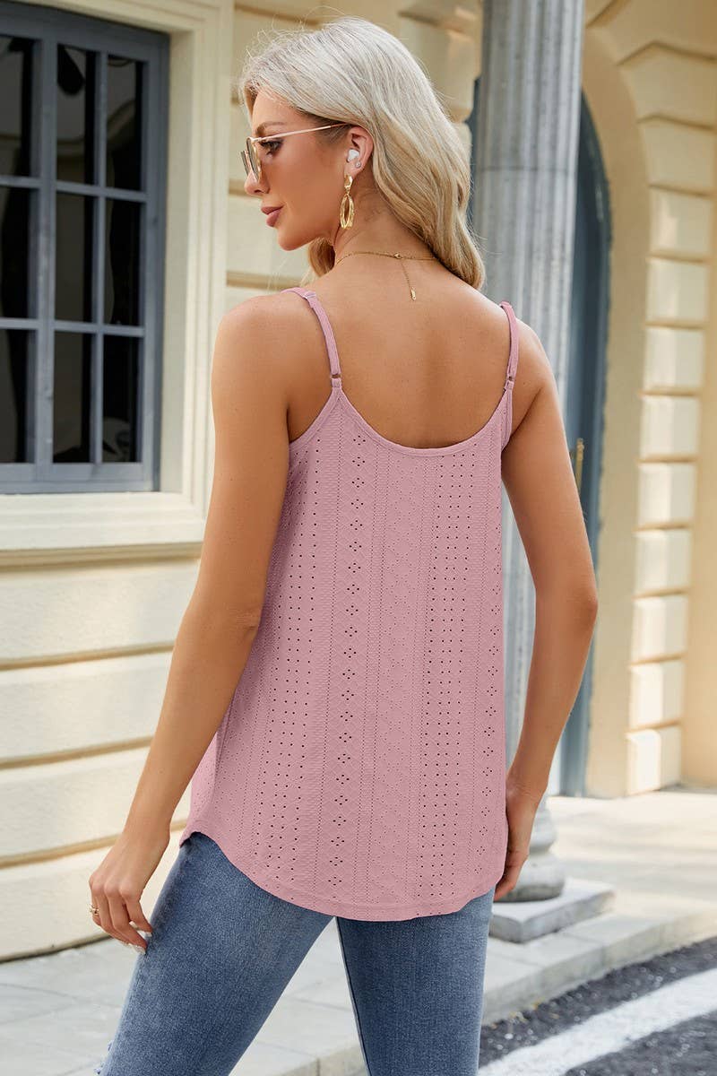 SLEEVELESS HALTER CUTOUT U NECK TANKTOP_CWTTK0324