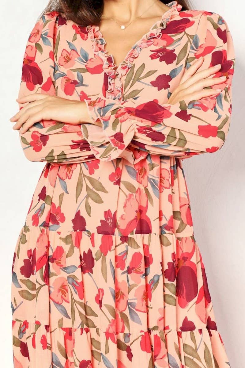 CWDMD5429_STYLISH FLORAL LONG SLEEVE ELEGANT MAXI GOWN