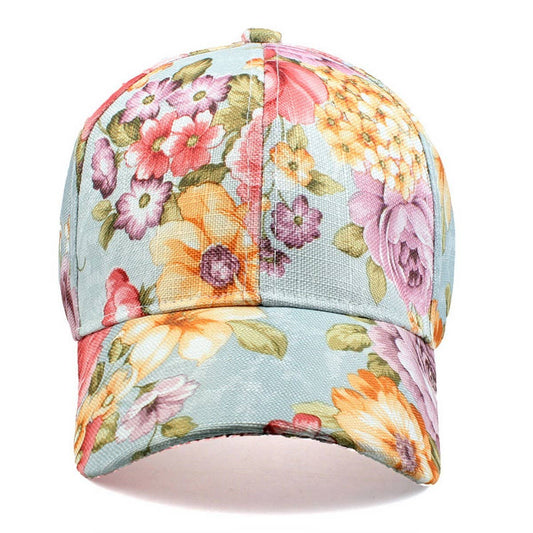 Breathable Floral Sun Hat Sweat-Baseball Cap_CWAH0955