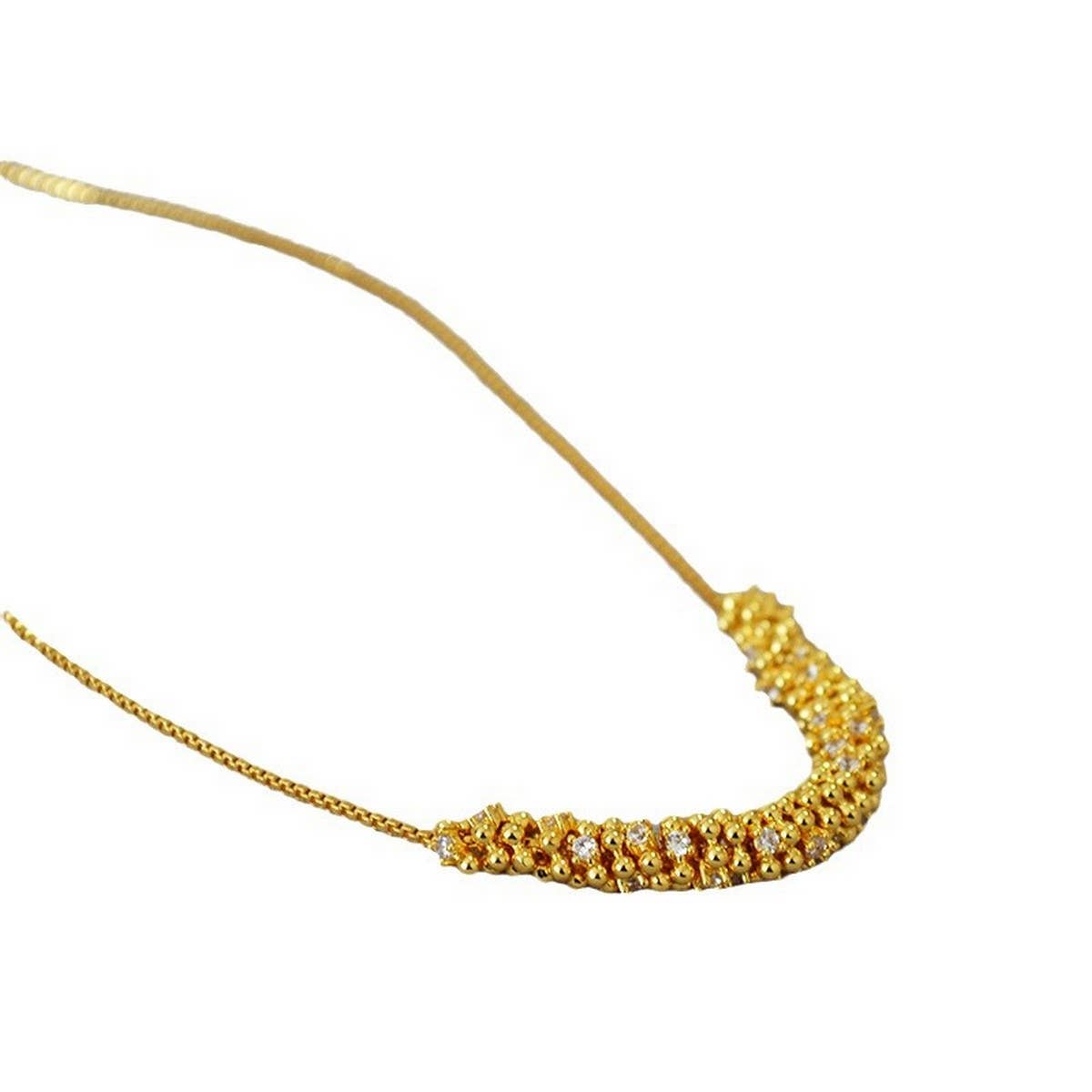 SIMPLE SPARKLING ZIRCONIA CHAIN NECKLACE_CWAJE2124
