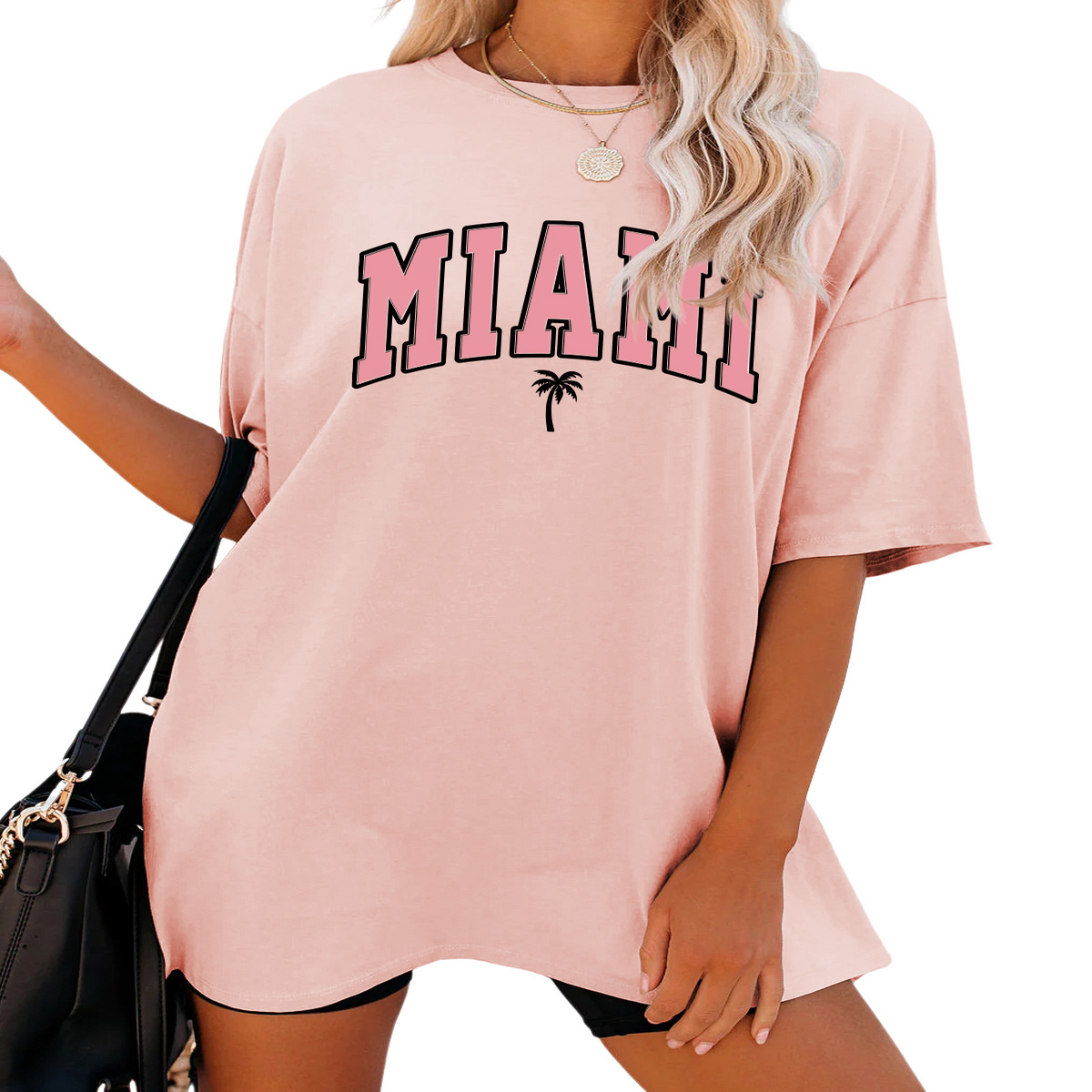 Funny Letter Print T-Shirt for Women, Loose Fit