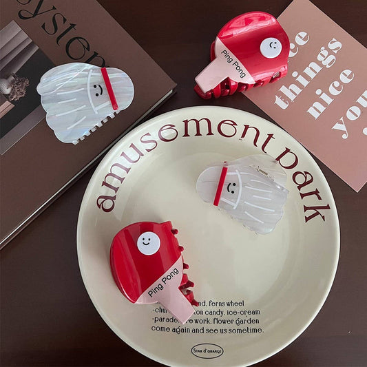 Cute Sports Claw Clip ?Ping Pong & Badminton Style