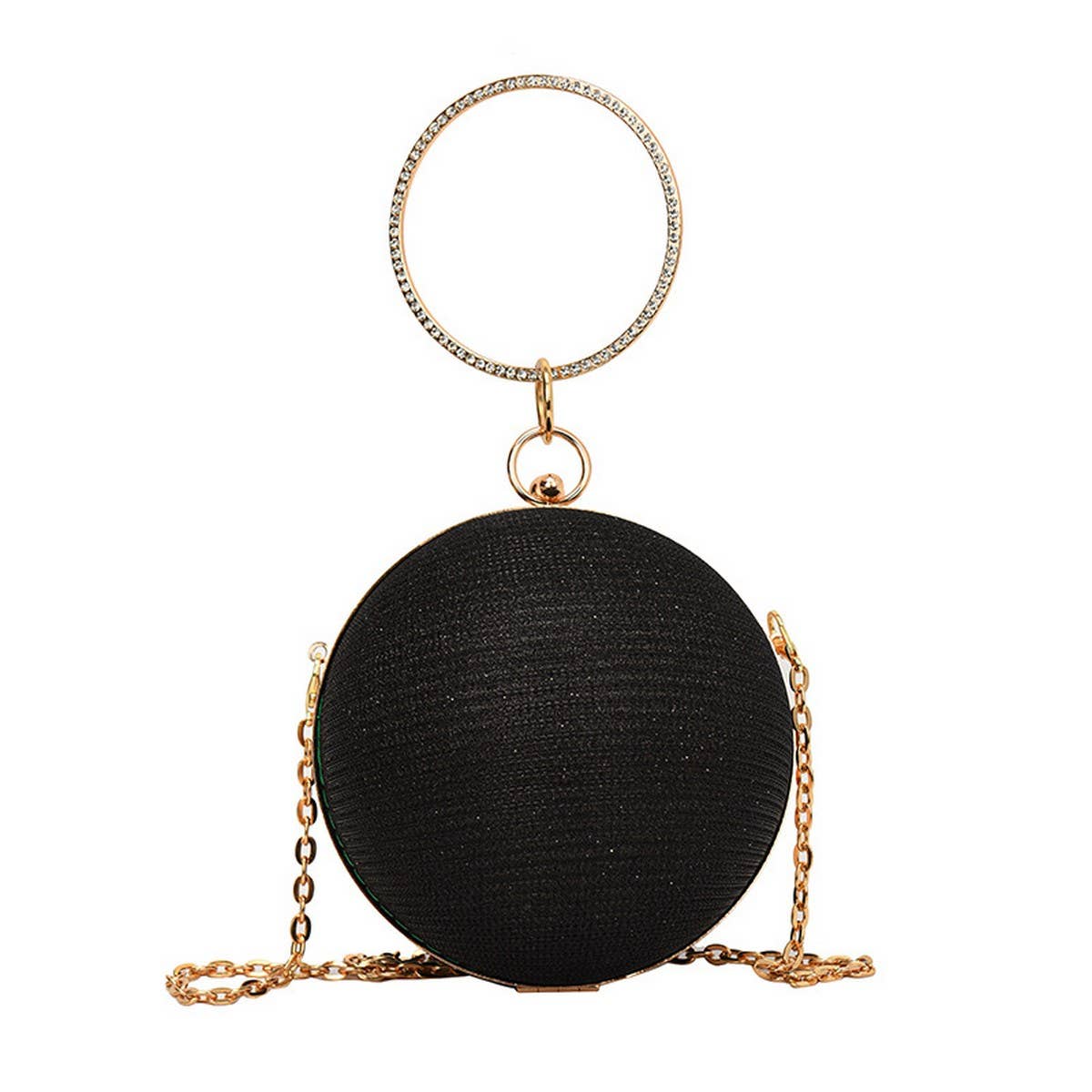 DIAMOND-STUDDED SPHERICAL  EVENING BAG CLUTCH _CWAB3247