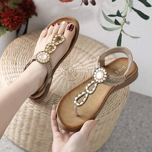 Women?™s Bohemian Sandals ??Round Toe Flats_CWSHS00240