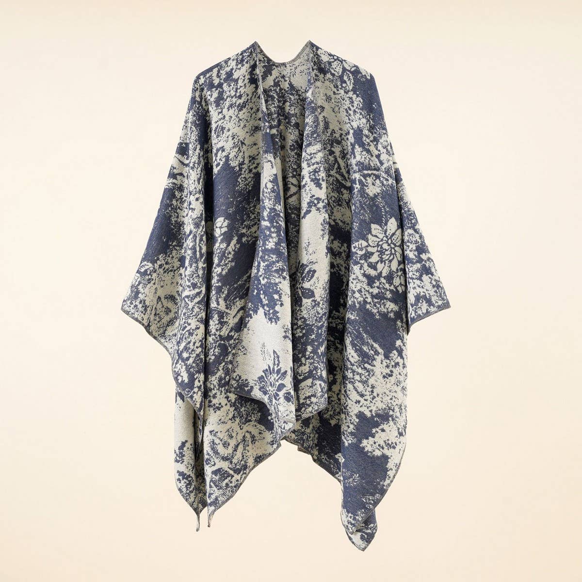 NEW FASHION RETRO FLORAL SLIT SHAWL FOR WOMEN
