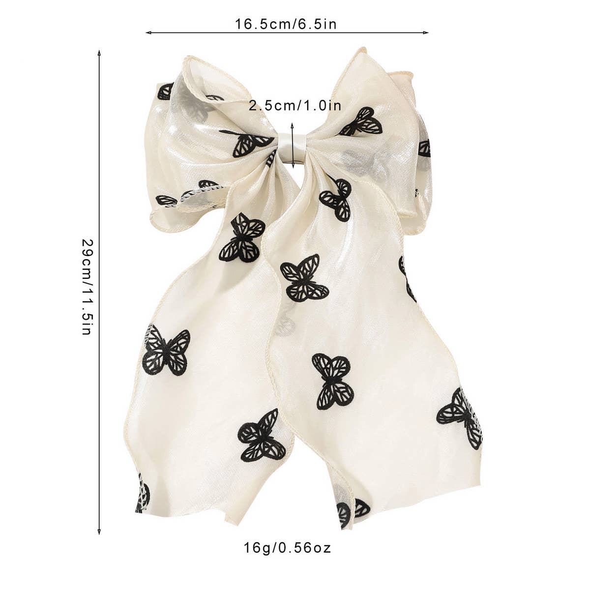 SHINY SILK RIBBON BOW HAIRPIN_CWAHA1631