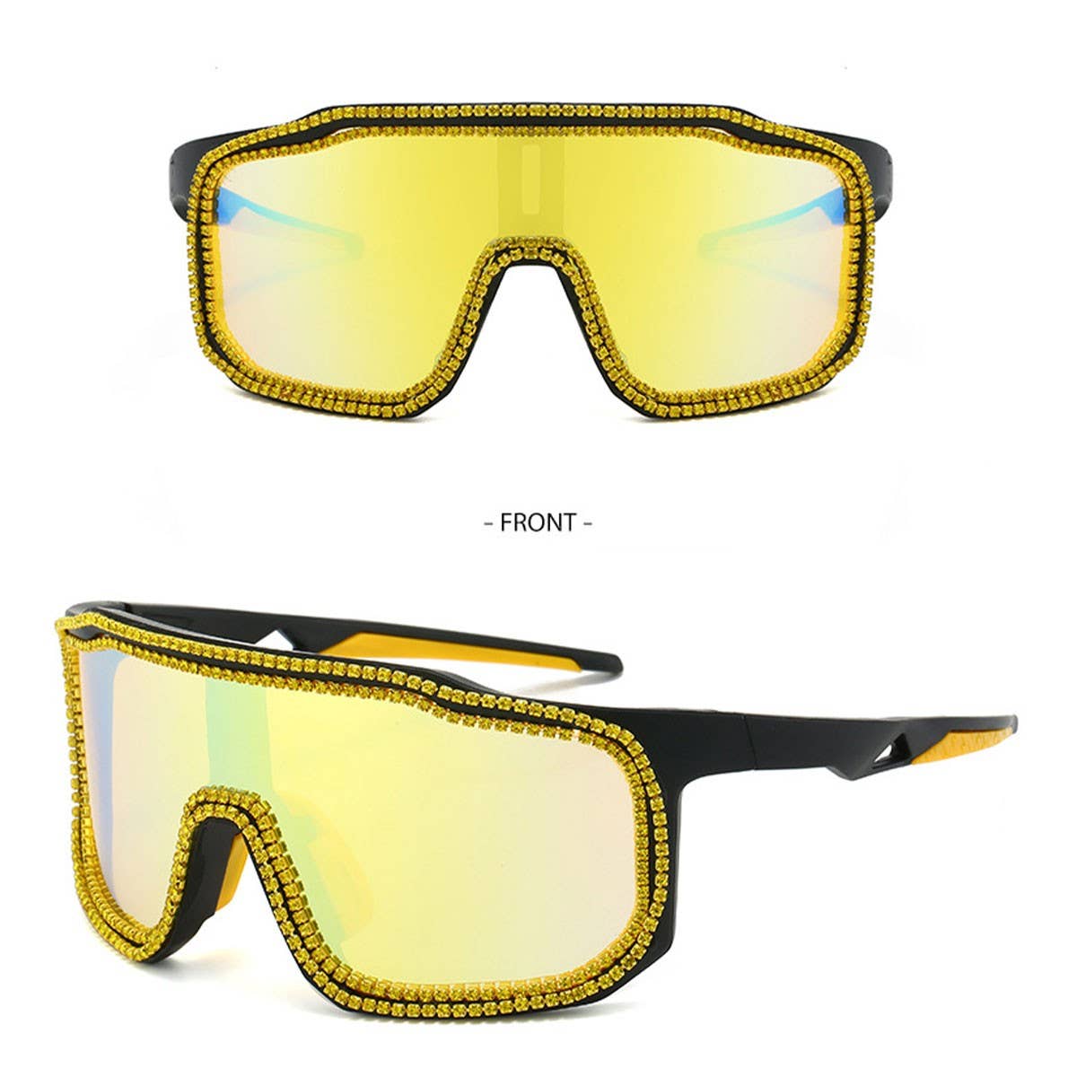LARGE FRAME DIAMOND COLORFUL WINDPROOF SUNGLASSES