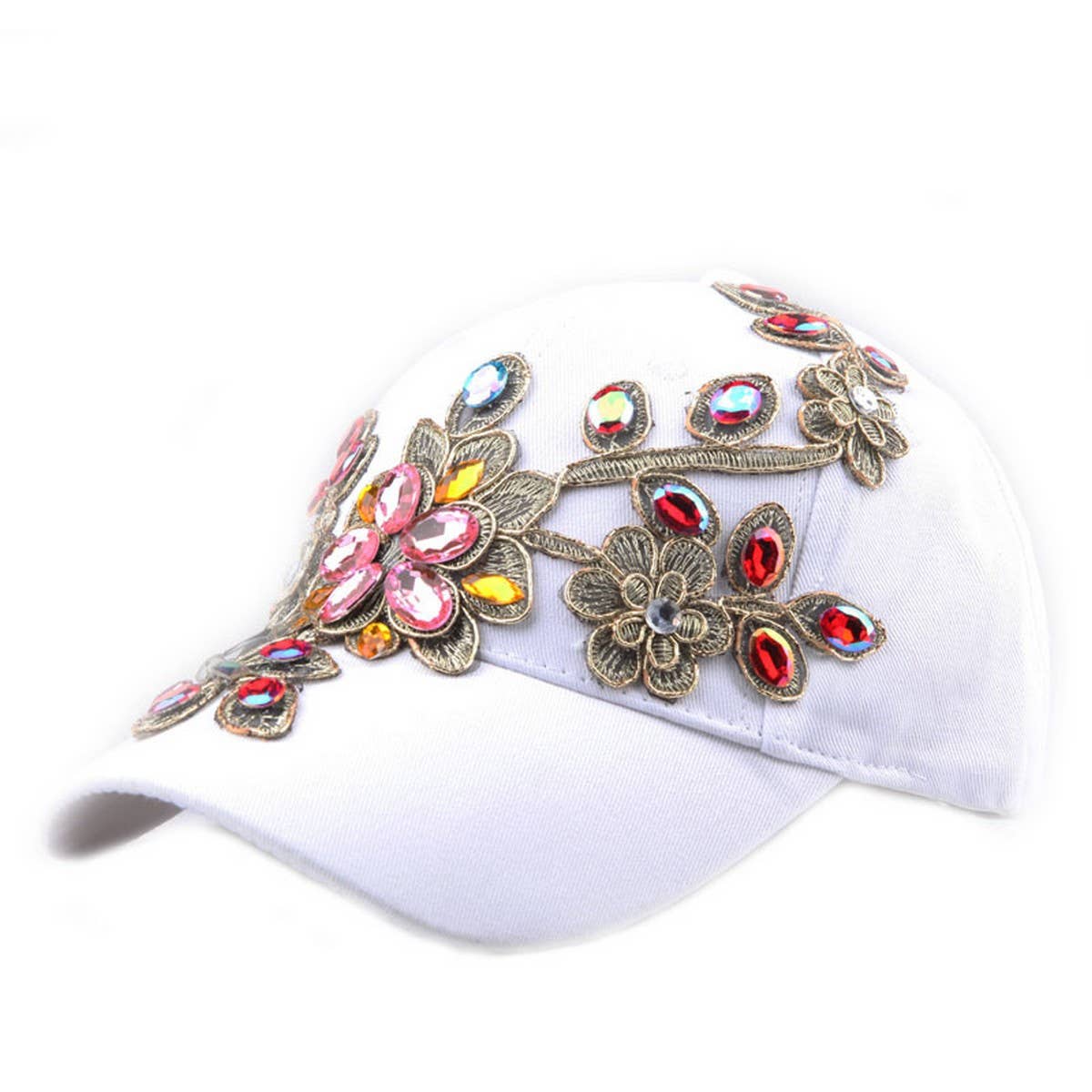 Women's Patch Baseball Cap Rhinestone Sun Hat_CWAH1000