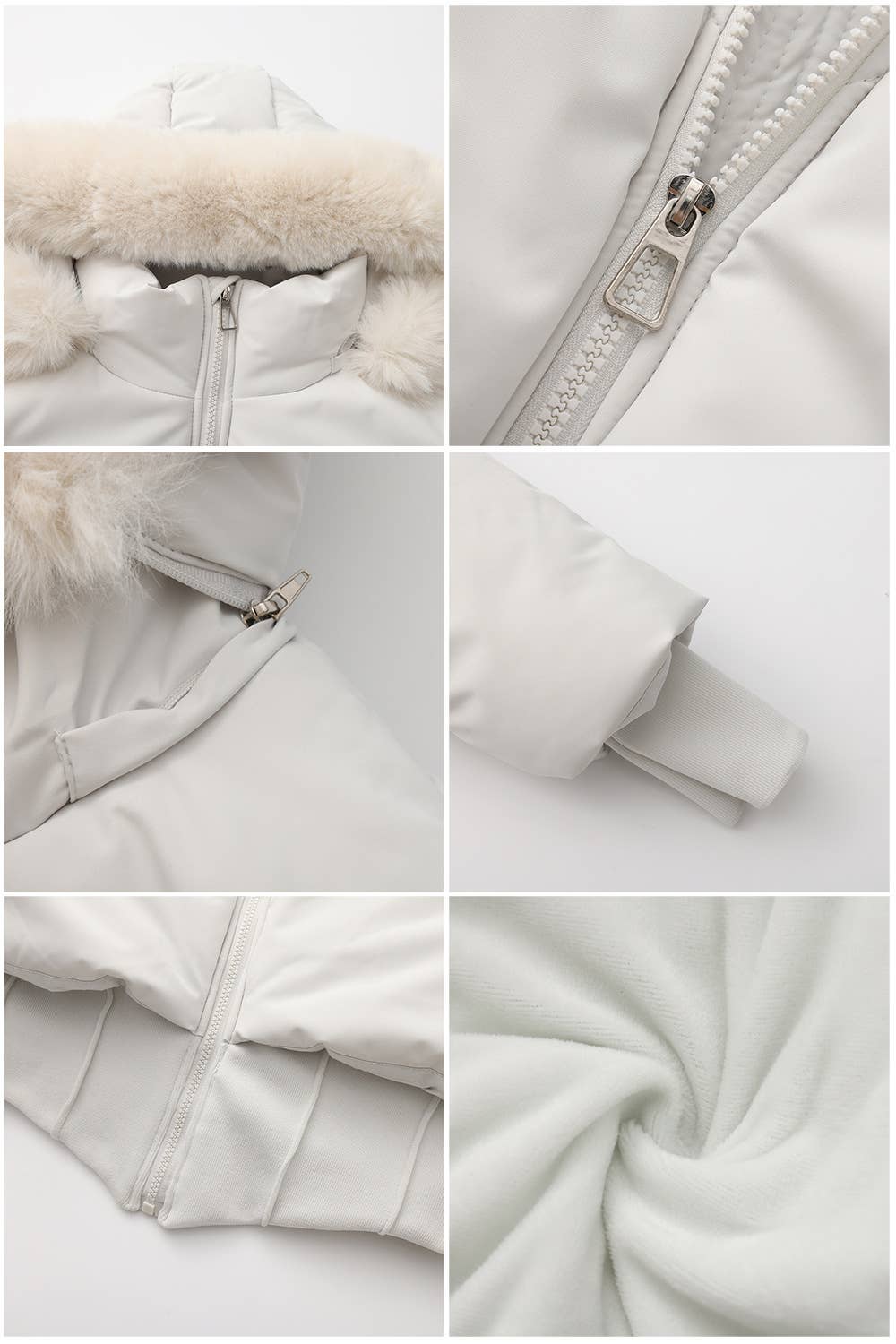 Thick cotton-padded jacket with a cinched waist