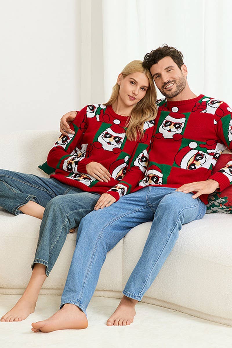 CWOSWL07298_SANTA CLAUS PARENT-CHILD CHRISTMAS SWEATER