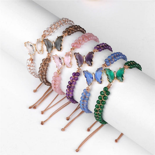 CWAJE4228_NATURAL STONE LIGHT LUXURY BUTTERFLY BRACELET
