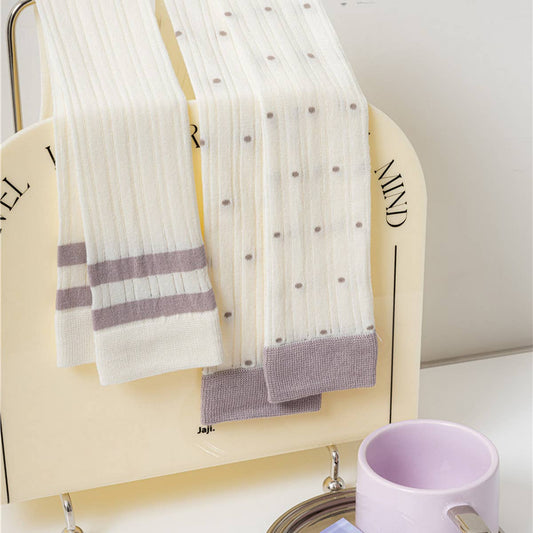 LIGHTWEIGHT CONTRAST STRIPED SOCKS