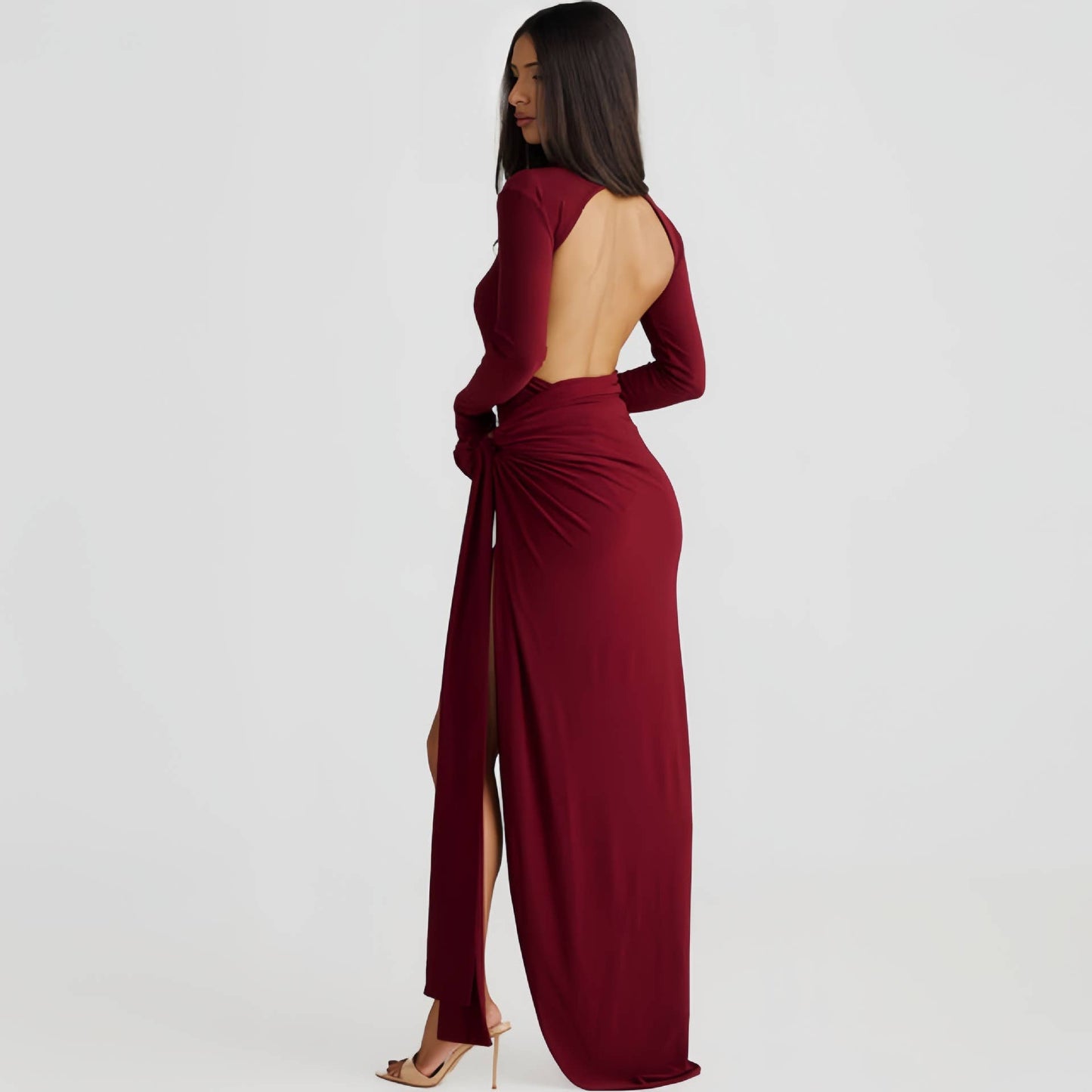 FASHION TURTLENECK HALTER JUMPSUIT SKIRT SUIT