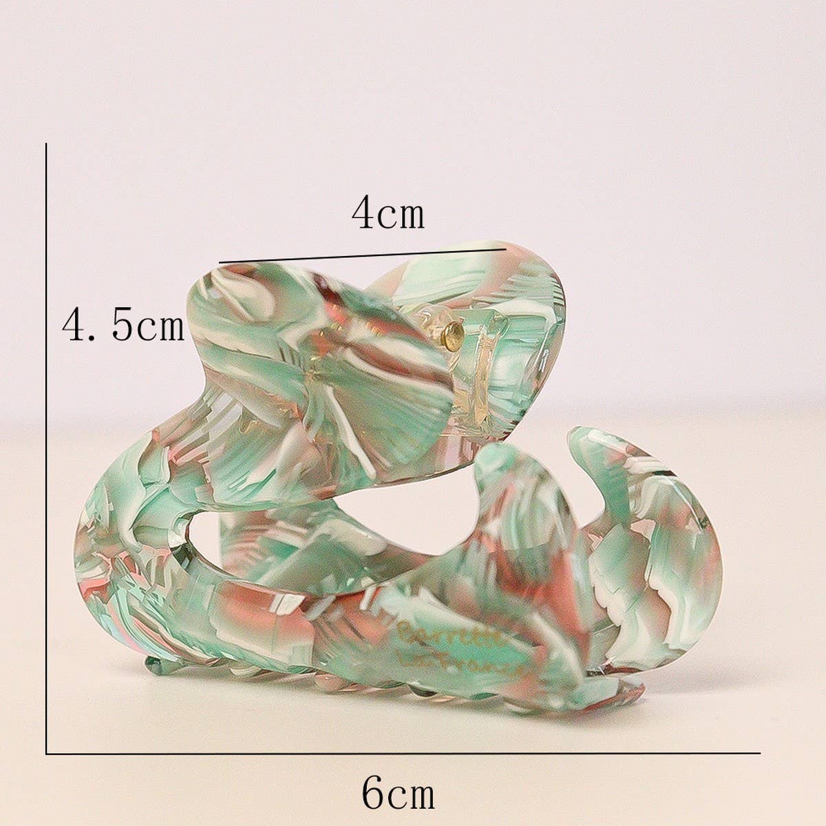 French Acetate Half-Up Hair Clip, Irregular shape