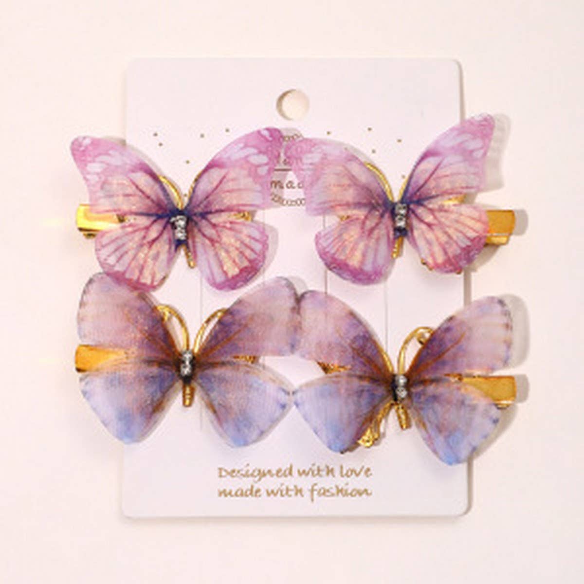 Shiny Sheer Butterfly Hair Accessories for Kids