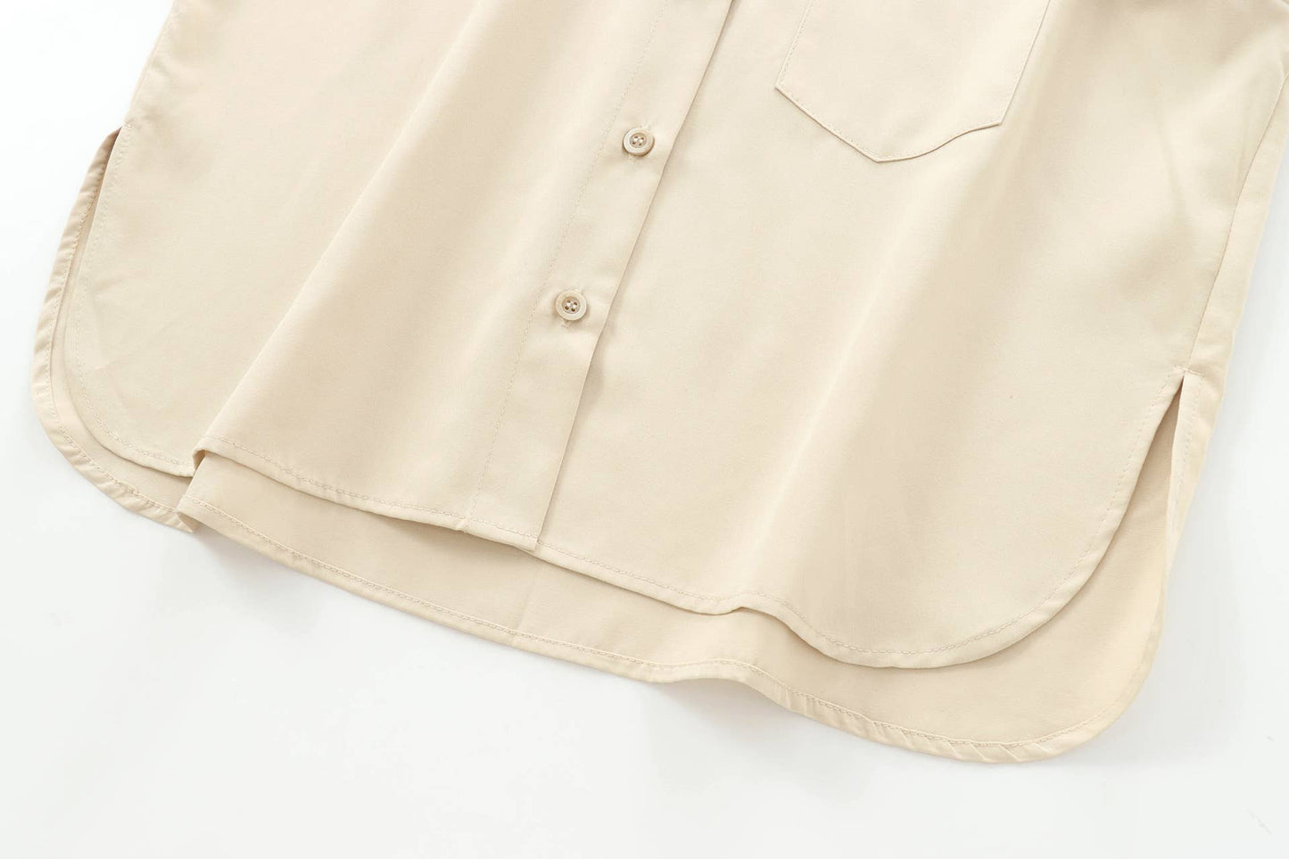 SIMPLE SINGLE-BREASTED SOLID COLOR SHIRT