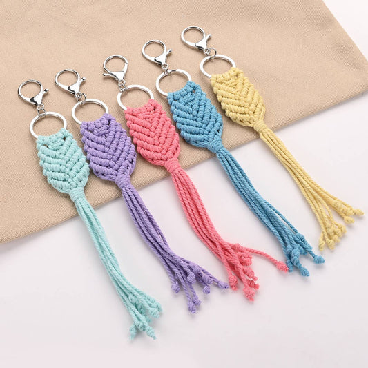 HANDCRAFTED BRAIDED KEY RING KEYCHAIN