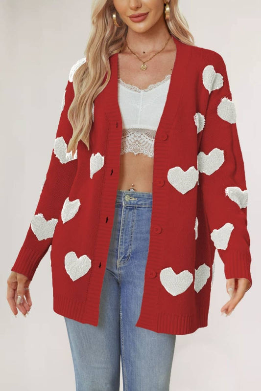 CWOCAL1826_LONG LOVE BUTTON LONG SLEEVE SWEATER CARDIGAN