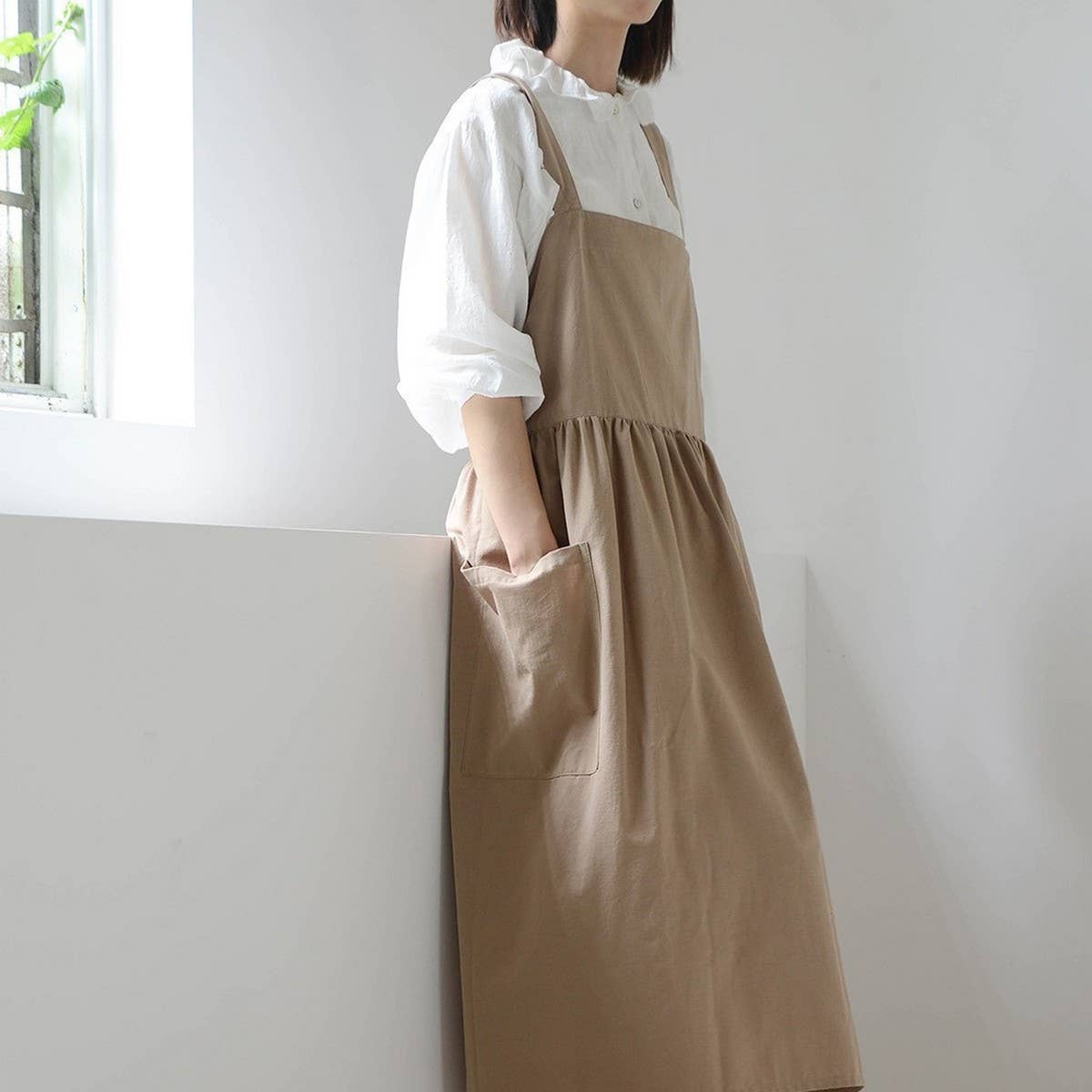 Kitchen florist work Linen Apron with pockets