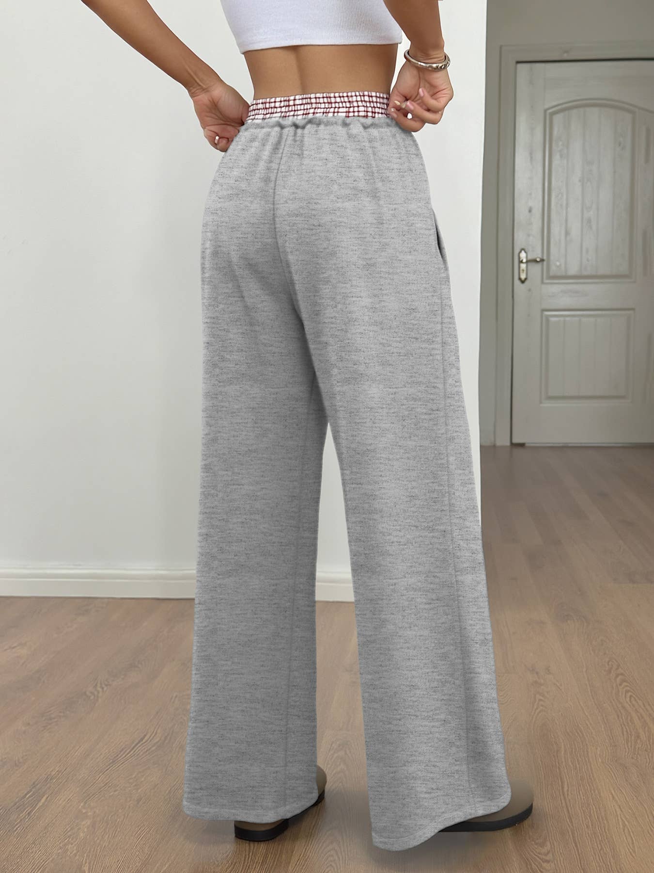 High-waisted casual loose sports sweatpants