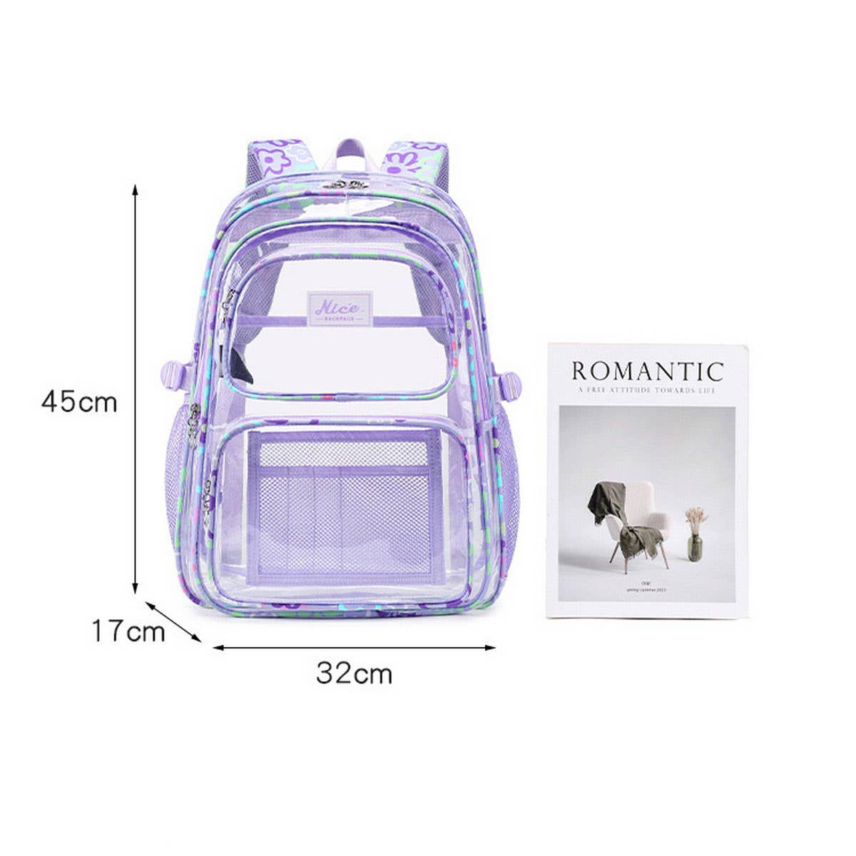 Clear PVC Backpacks for School Teen Girls_CWAB5492