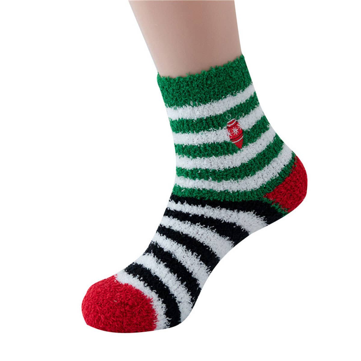 CHRISTMAS EMBROIDERY COZY SOCKS FOR WOMEN
