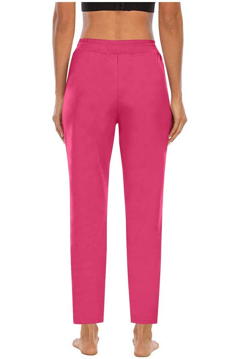 CWBLP2085_HIGH WAIST DRAWSTRING SLIM FIT CASUAL PANTS