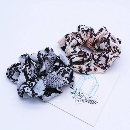 WOMEN PRINTED SNAKE PATTERN HAIR TIE_CWAHA1070