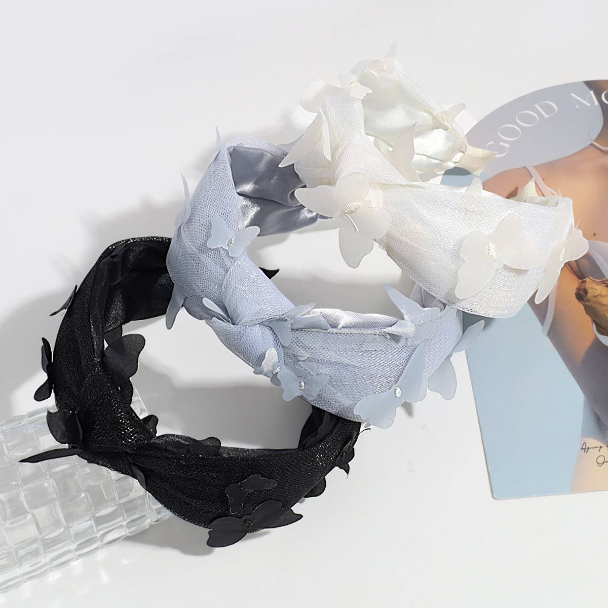 FRESH BUTTERFLY WIDE-RIM KNOTTED HEADBAND