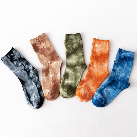 FASHION TIE-DYED SKATEBOARD SOCKS STREET SOCKS_CWMS0261