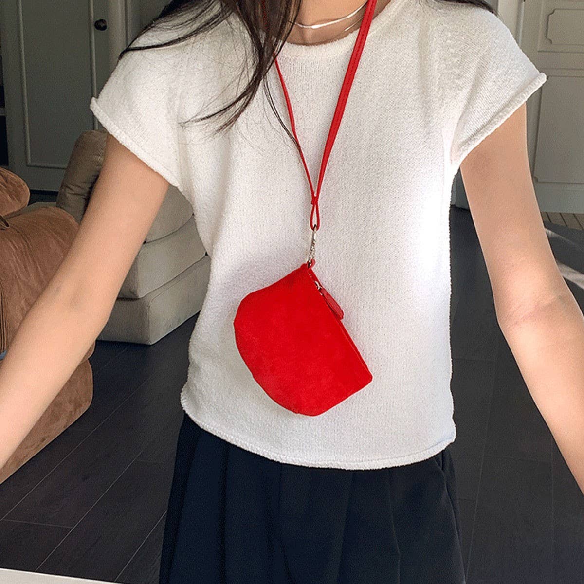 SUEDE FROSTED MINI BAG SHOULDER CROSSBODY BAG_CWAB4105