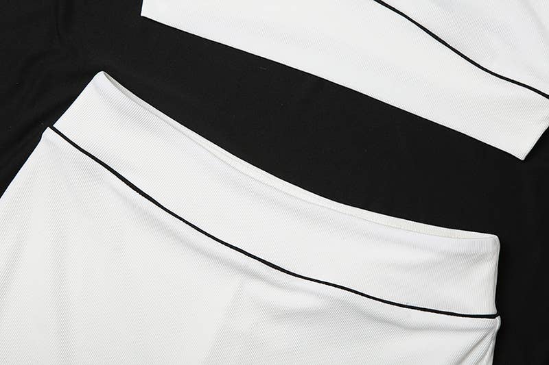 Sexy Crop Tank and Bodycon Skirt Sports Set