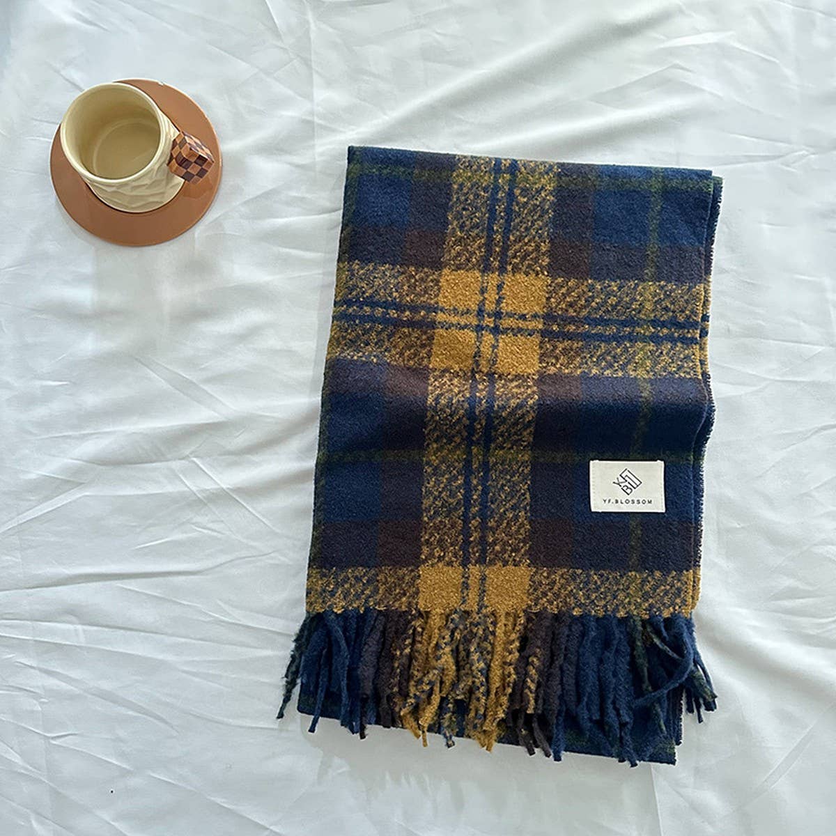 Vintage Plaid Scarf ? Soft Winter Wrap