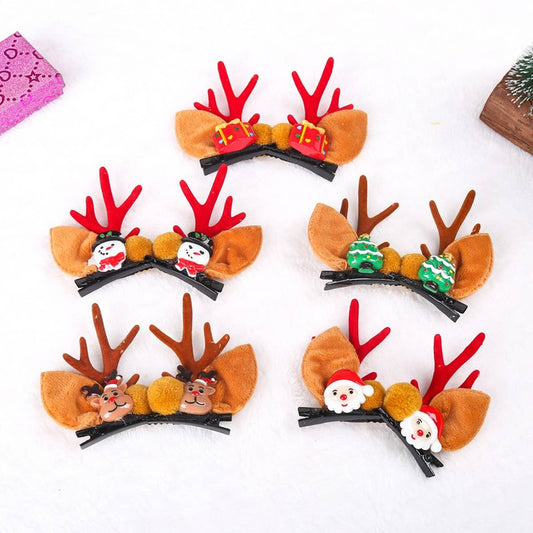 CWAHA0409_CHRISTMAS KIDS RESIN HAIR CLIPS