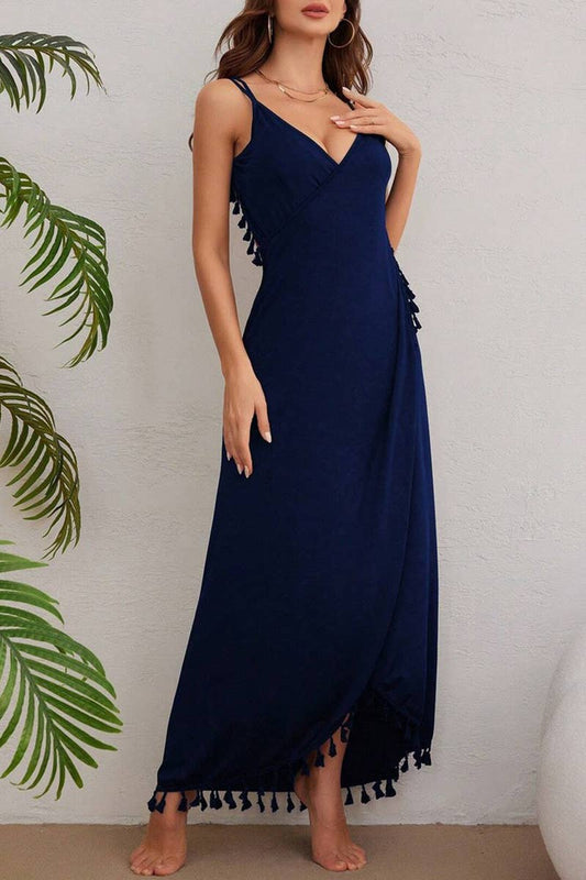 CWDHL0741_SUMMER FASHION HALTER BACKLESS SLIT DRESS