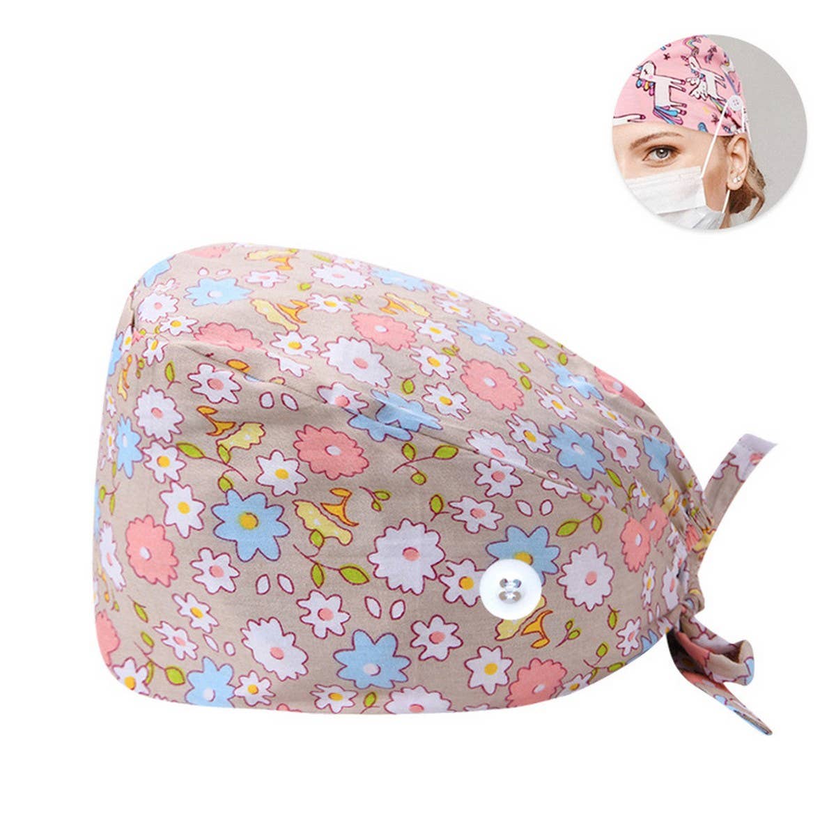 SURGICAL CAP DOCTOR CAP COTTON PRINTED CAP_CWAH3331